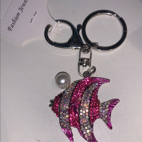 purse charm Accessories - Sparkling crystal Fish purse/bag charm Keychain